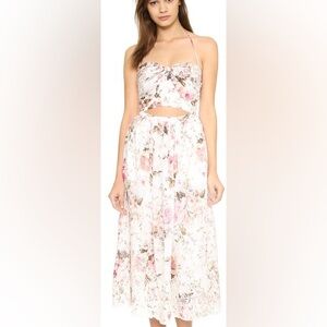 Zimmermann Eden Floral embroidered Cutout Dress size M 3